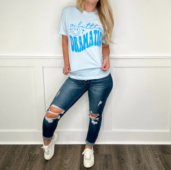 Judy Blue High Rise Medium Wash Distressed Raw Hem Button Fly Skinny Jeans 5/27 - Picture 4 of 9